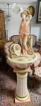 Keramická fontána s lampou Keramická fontána s lampou