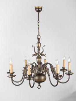 Restaurovaný holandský lustr s rybami Restaurovaný holandský lustr s rybami