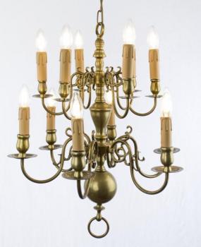 Dvoupatrový holandský lustr. Bronz Dvoupatrový holandský lustr. Bronz