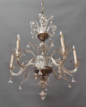 Dvoupatrový benátský lustr na 9 žárovek Dvoupatrový benátský lustr na 9 žárovek