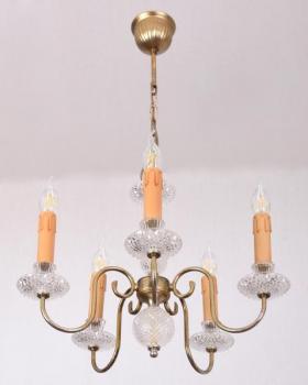 Pětiramenný lustr vintage. Zrestaurovaný Pětiramenný lustr vintage. Zrestaurovaný