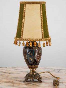 Čínská stolní lampa Cloisonne starožitná Čínská stolní lampa Cloisonne starožitná