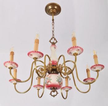 Holandský malovaný lustr. Osmiramenný Holandský malovaný lustr. Osmiramenný