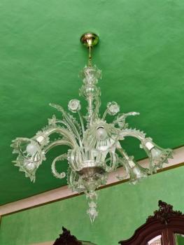 Benátský křišťálový lustr – Murano, Itálie 1950 Benátský křišťálový lustr – Murano, Itálie 1950