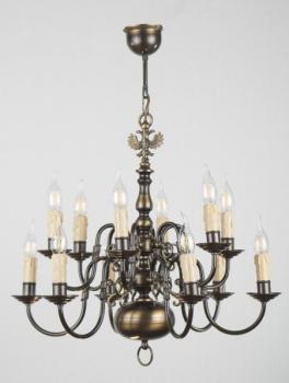 Dvoupatrový vlámský lustr. Restaurovaný Dvoupatrový vlámský lustr. Restaurovaný