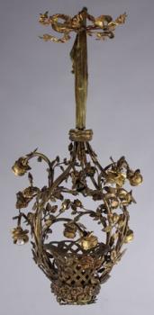 Lustr rùže - zlacený bronz