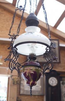 Secesní keramická lampa