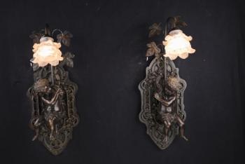 Párové nástìnné lampy s andílky