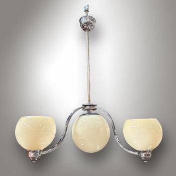 Chromovan lustr Art Deco / T 7460-3